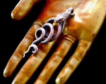 Antique RARE French Snake Serpent Pendant