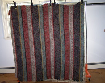 Antique Striped Kani Kashmir Shawl 1800s.