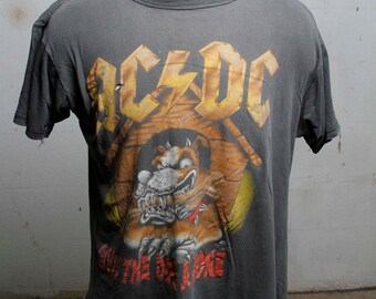 Vintage 90's AC DC Concert Band Tour T Shirt Rare! XL