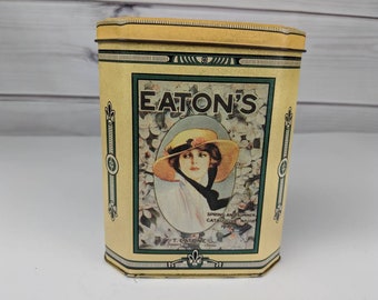 Eatons Recollection s Tin Can Container 6" Tall