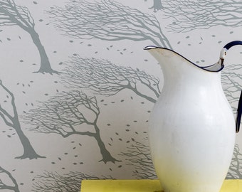 Northeasterly Wallpaper, Wind-swept Trees Wallpaper, Windy Trees Wallpaper, Leaves Wallpaper, Leaves in the Wind Wallpaper, Trees Wallpaper