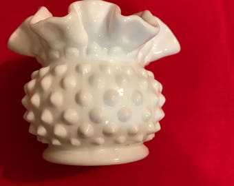 Small White Hobnail Bowl