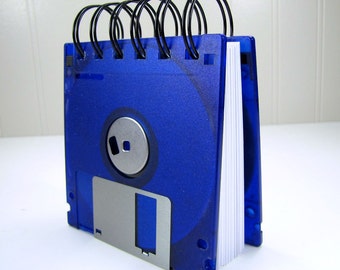 Floppy Disk Notebook JUMBO Neon Purple Computer Disk Recycled Geek Gear Blank Mini 125 sheets