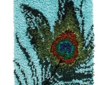 Peacock Feather Latch Hook Kit