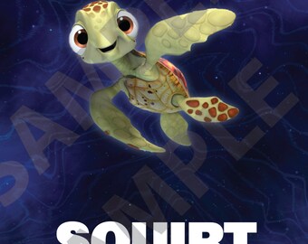 Finding Dory Wall Art, Squirt, 8x10, DIGITAL FILE
