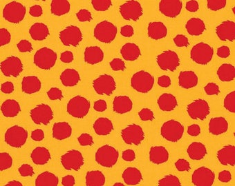 Fur Ball in Strawberry Tangerine by Tula Pink