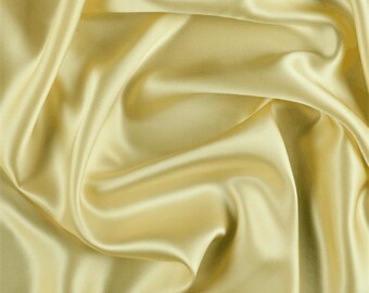 Yellow Silk Charmeuse, Fabric By The Yard