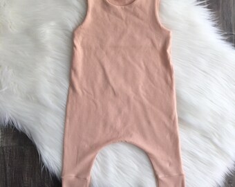 baby romper | toddler romper | one piece | onesie | blush | pink