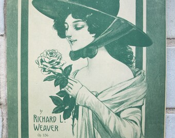 Vintage/ Antique Sheet Music – Adoration a meditation by Richard L. Weaver – 1923