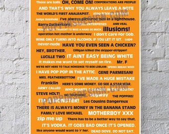 11X17 Arrested Development Quote Poster