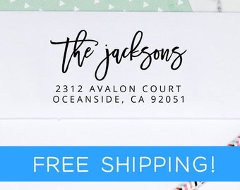 Custom Return Address Stamp - Self Ink Return Address Stamp - Personalized Address Stamp - Housewarming Gift - Address Stamp (D239)