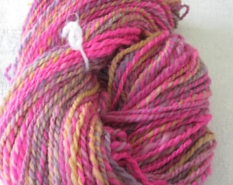 Hand Spun Art Yarn, Tuitti Fruitti.