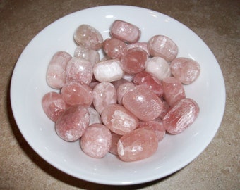 Pink Calcite Tumbled Stones