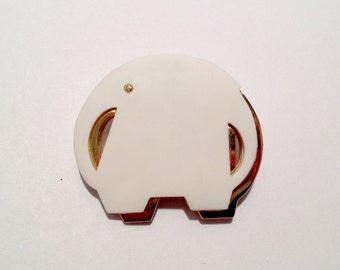 Vintage elephant brooch / jewelry 80s