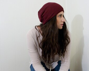 Bohemian Slouchy Beanie Hat • Jersey Fabric Grunge Slouch Beanies • Ethically made in our loft • L415 & Co Boho Clothing (# 415-1)
