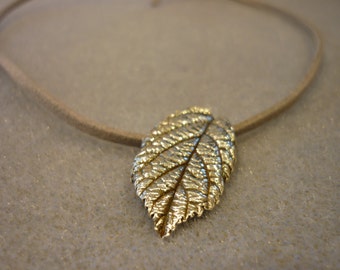 Fine Silver Leaf Pendant