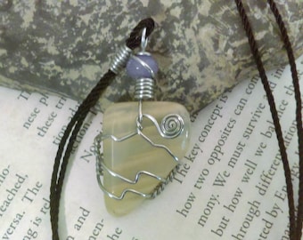 Moonstone Wire Wrap Pendant Alternative June Birthstone