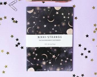 Constellations A5 Notebook with lined pages