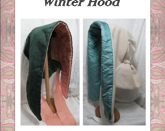 Quilted Winter Hood Pattern - Electronic Pattern - By Anna Worden Bauersmith