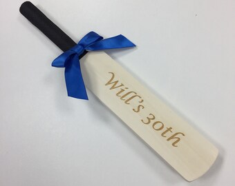 Engraved Mini Cricket Bat