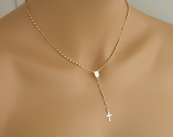 Lovingly Artisan Crafted Gold-Filled Little Rosary Necklace The Perfect Gift For Women