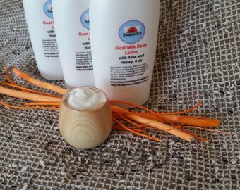 Oatmeal, Milk and Honey Lotion, Goat Milk Body Lotion, Body Lotion with Aloe and Honey, Honey Lotion, 6 oz.