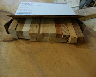 Pen blanks, small turning stock, wood blanks - 11 different species in each box