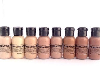 Bare Skin Natural Liquid Foundation Serum. Weightless Mineral Foundation in Serum Base with Fruit Extracts. 100% Vegan. Unscented.