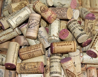 WINE CORKS 200 Used All Natural Wine Corks for Crafting Projects... NO Synthetic Plastic or Champagne Corks included
