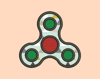 Fidget Spinner Applique designs 9 Size Instant Download 8 Formats machine embroidery pattern