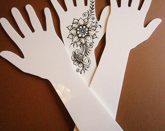 Acrylic (Perspex) Henna Mehndi Practice Hand