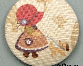 Fabric - Sunbonnet - covered button Sunbonnet Sue (40-07)