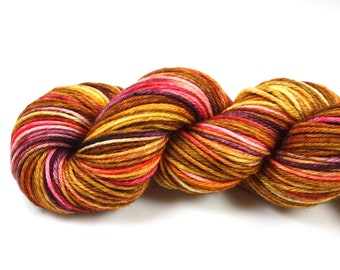 Sunset--hand dyed worsted weight, merino superwash (218yds/100gm)