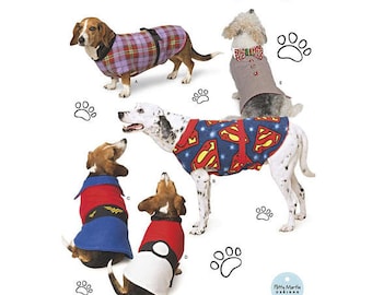Simplicity Sewing Pattern 8538 Dog Coats in Three Sizes. Pattern is New and Uncut.