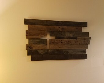 Pallet Wood Cross Art Piece
