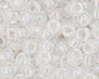 8/0 Transparent Rainbow Crystal Toho Glass Seed Beads 2.5 inch tube 8 grams TR-08-161