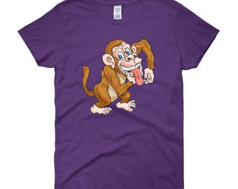 Laughing Monkey Woman T-Shirt