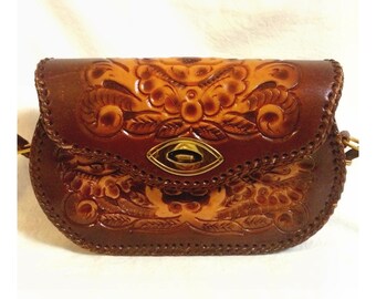 Clifton's Hand Toled Leather Purse