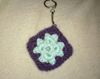 Mini Granny Square keychain