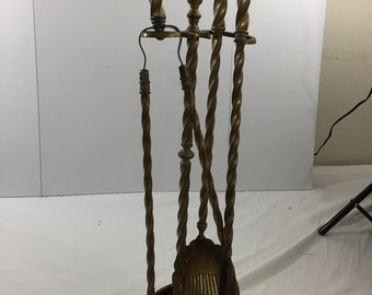 Vintage fire place tools set