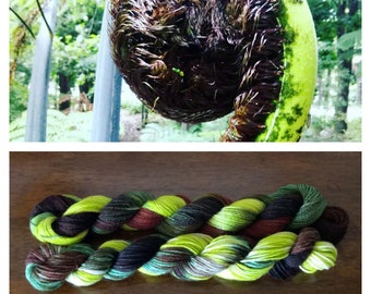 Hand dyed "Koru" Yarn 100% New Zealand Corriedale wool 8 ply