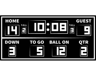 Football scoreboard | Etsy