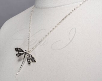 Dragonfly Dainty Sterling Silver Necklace