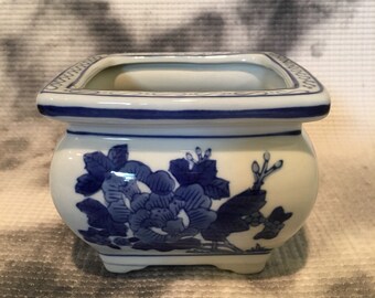 Blue and White Ginger Jar Planter