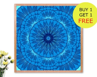 Printable Artwork Mandala Wall Art Print Mindfulness Gift Bohemian Decor Apartment Decor Boho Wall Decor Bedroom Prints Wall Art Fractal Art