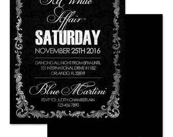 All Black Affair Invitations 7
