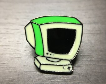Classic Retro Vintage CRT Monitor Pin Badge Accessories for Women Brooches