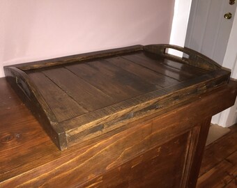 Ottoman Serving Tray, rustic tray, wooden serving tray,