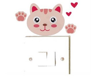 1 cat Sticker for switch or outlet