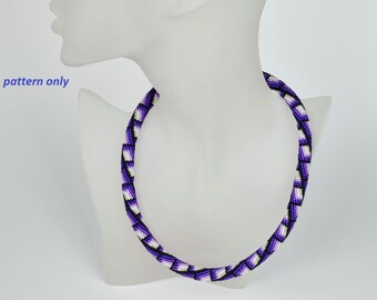 Bead Crochet Rope Pattern - purple dream - tutorial